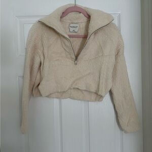 Abercrombie & Fitch Cream Teddy Jacket